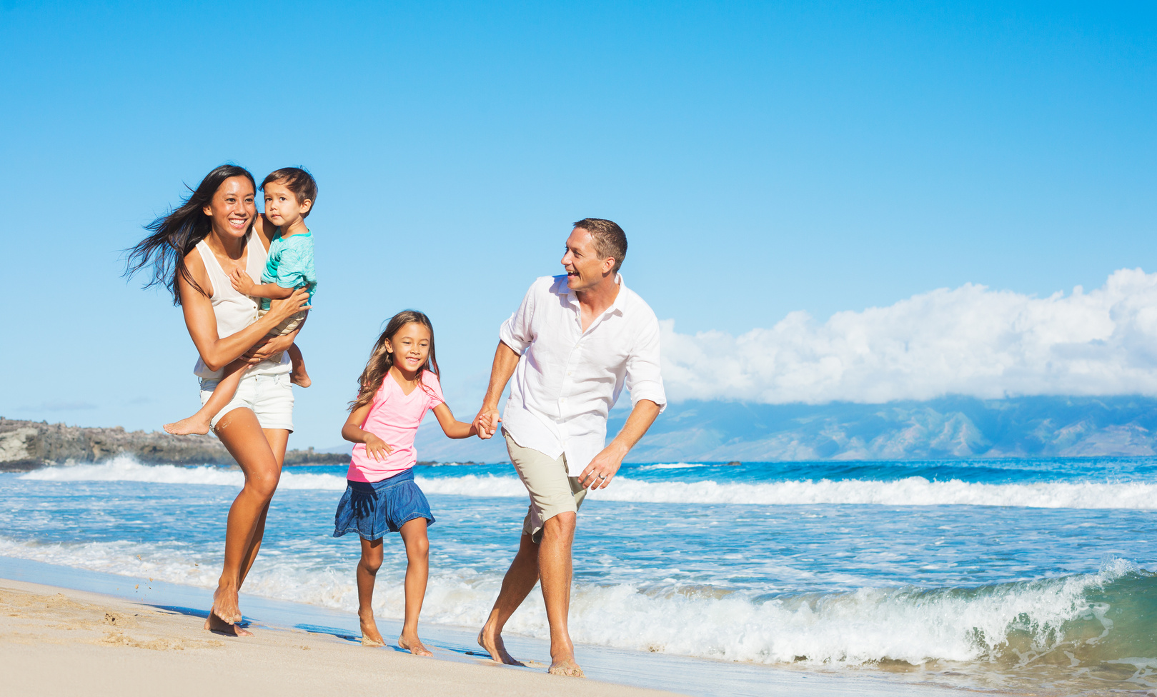 Happy Family on the Beach